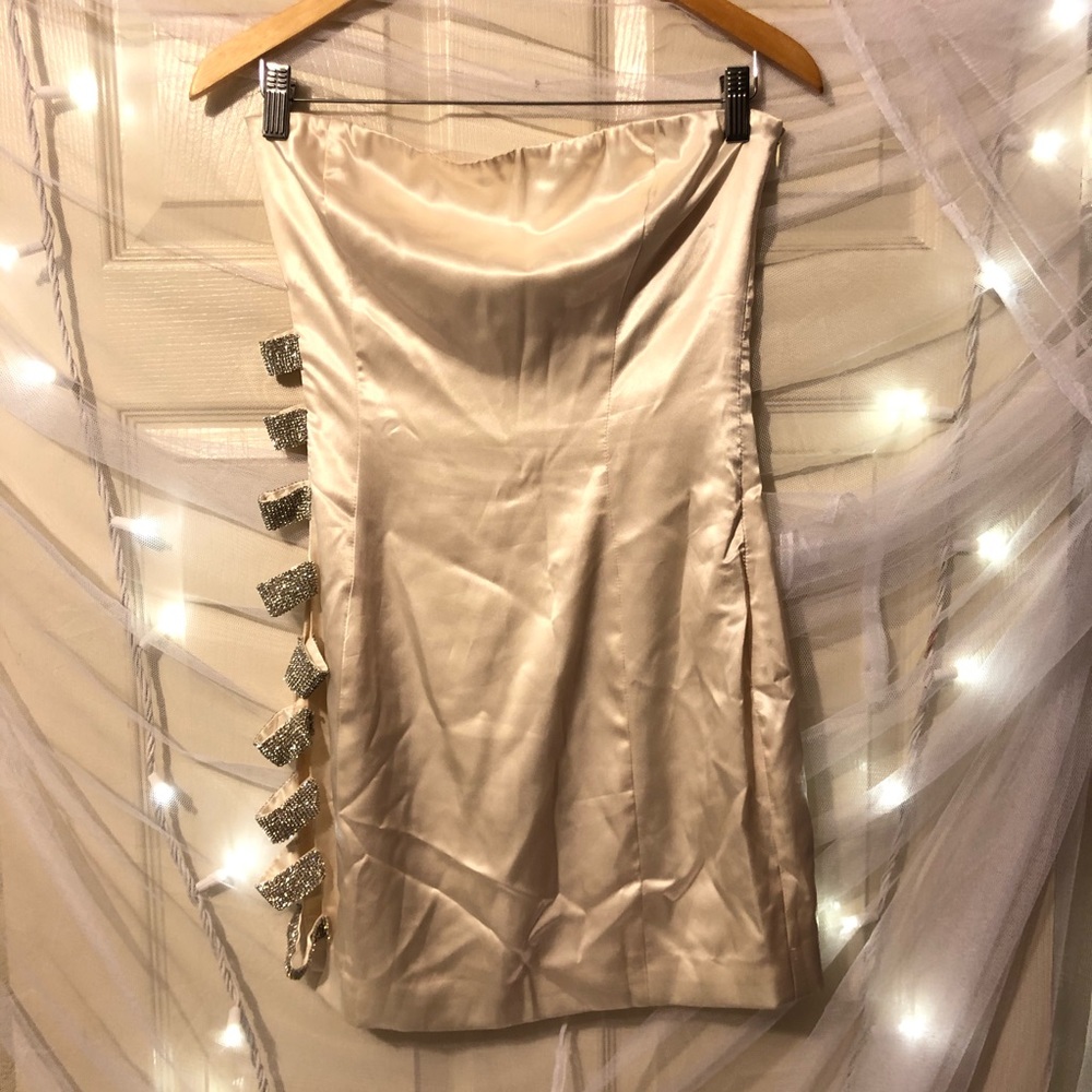 Meshki alessia diamante panel dress